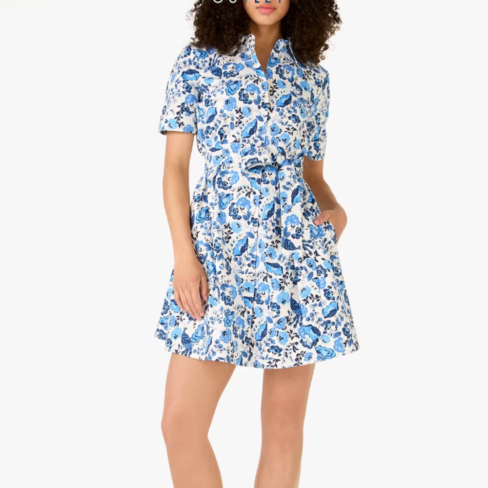 Kate spade peacock floral shirtdress